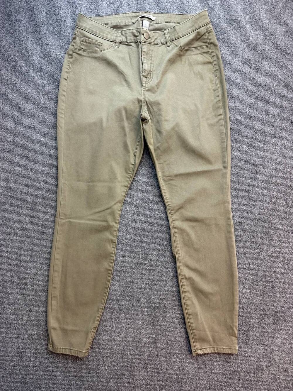 Refuge+ Women’s Plus Size 16 Olive Green Skinny Stretch Pants 5 Pocket